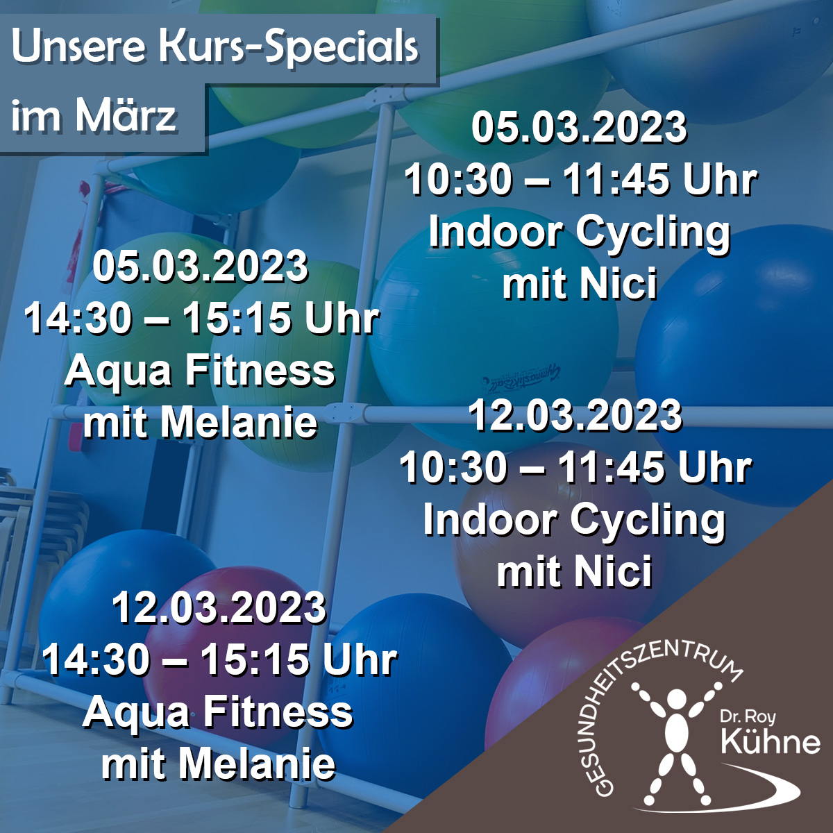Gesundheitszentrum Dr. Roy Kühne Northeim Kurs Specials März