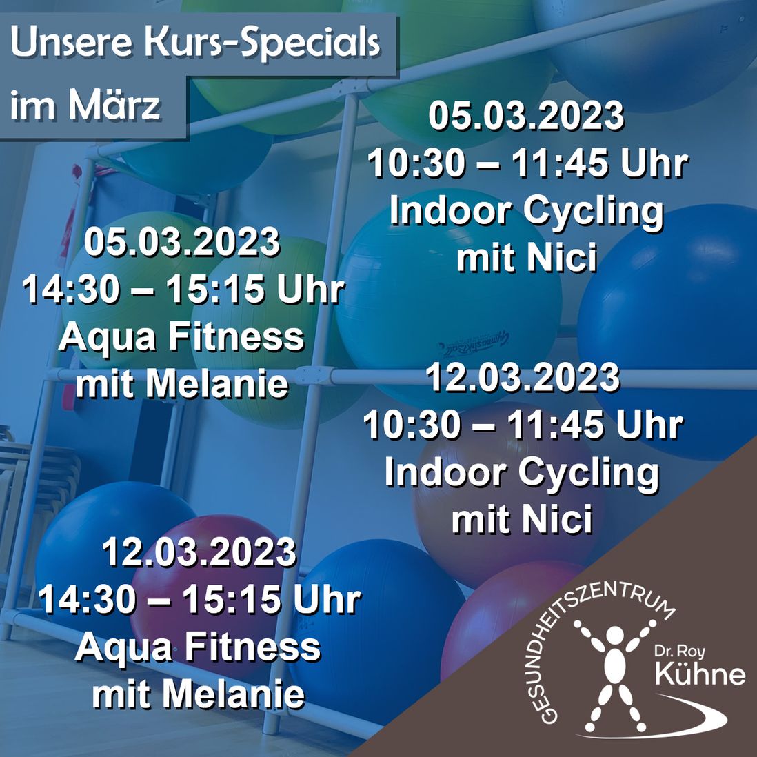 Gesundheitszentrum Dr. Roy Kühne Northeim Kurs Specials März