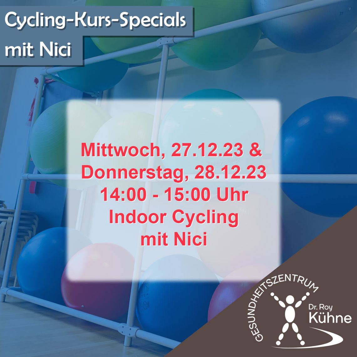 Indoor Cycling im Gesundheitszentrum Dr. Roy Kühne in Northeim